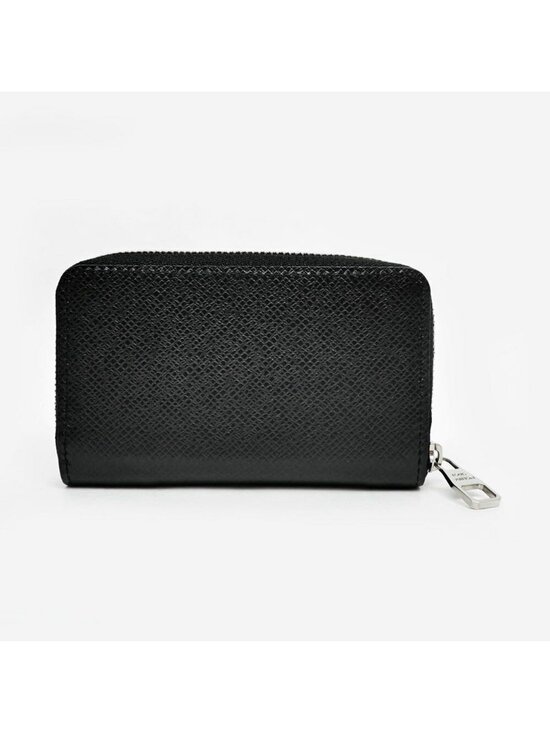 LOUIS VUITTON Monogram Eclipse Zippy Coin Purse Vertical  Louis Vuitton Zippy Coin Purse Doise Black Silver